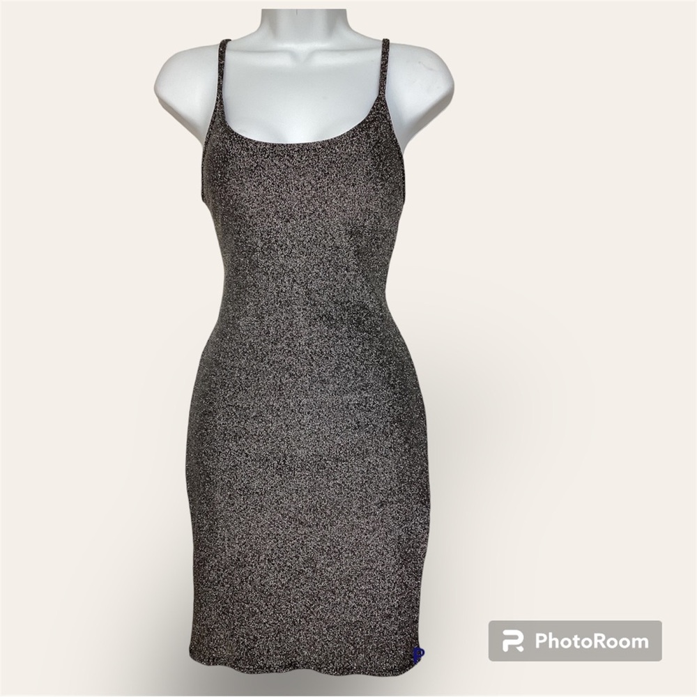 | Publik | Spaghetti Strap | Silver | Mini | Dress
